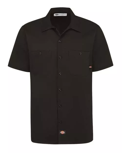 Dickies S307 Industrial Short Sleeve Cotton Work Shirt With Custom Embroidery