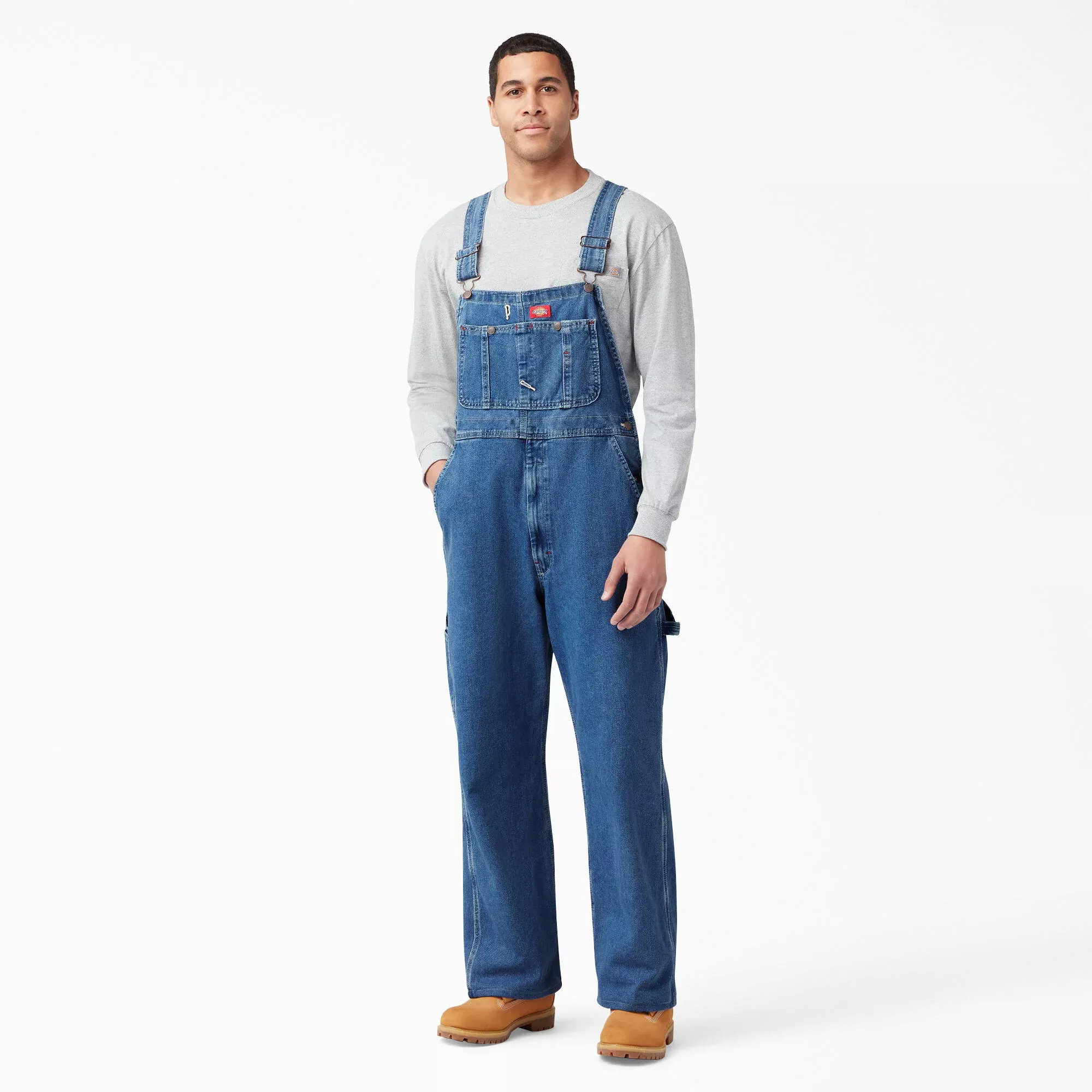 Dickies Stonewashed Indigo Bib Overalls - 8396SNB