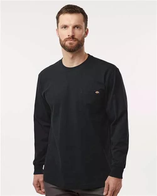Dickies WL50T Traditional Heavyweight Long Sleeve T-Shirt - Tall Sizes With Custom Embroidery
