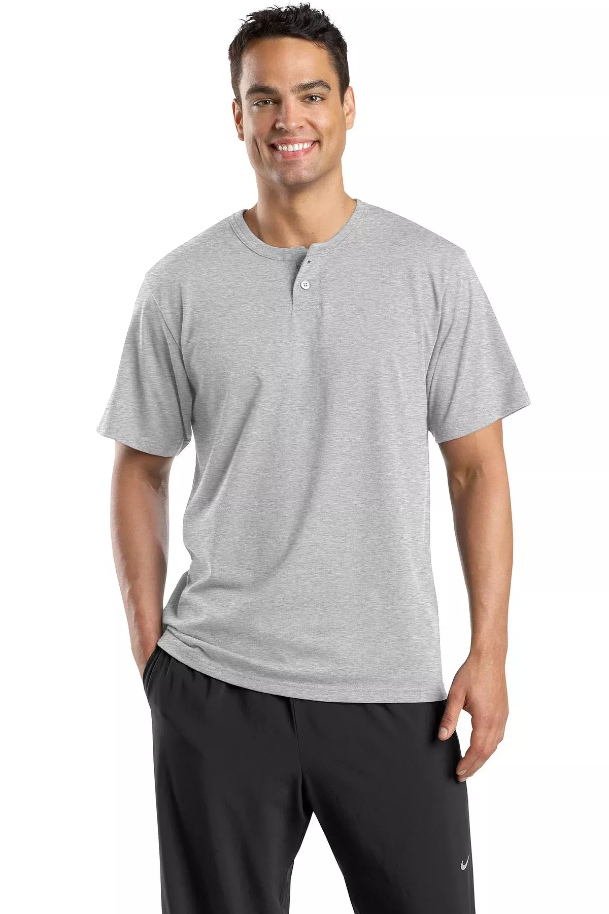 DISCONTINUED Sport-Tek Short Sleeve Henley