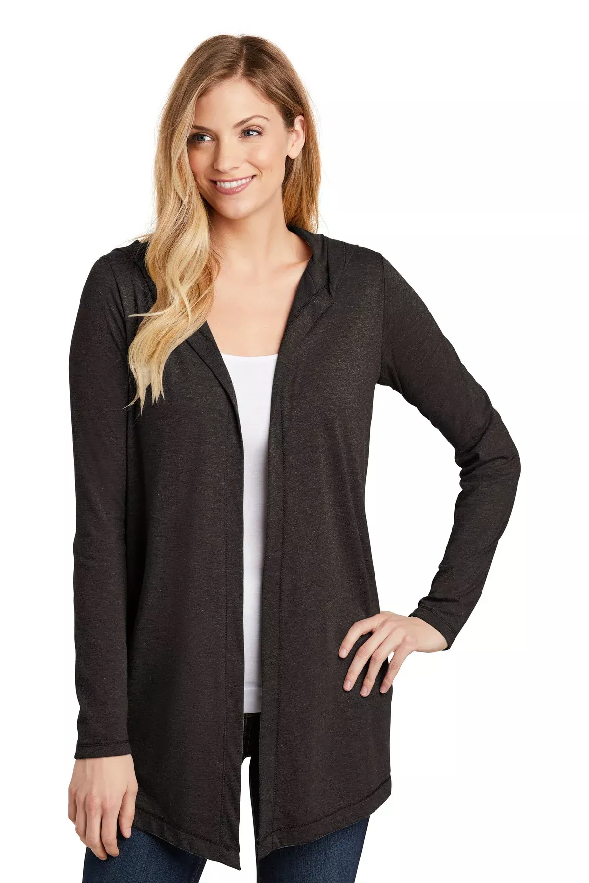 DistrictWomen's Perfect TriHooded Cardigan. DT156