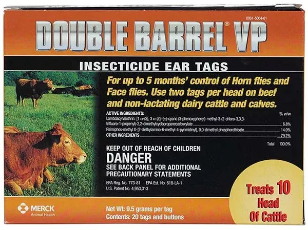 DOUBLE BARREL VP INSECT EAR TAGS
