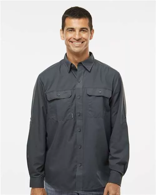 DRI DUCK 4441 Men's Crossroad Woven Shirt With Custom Embroidery