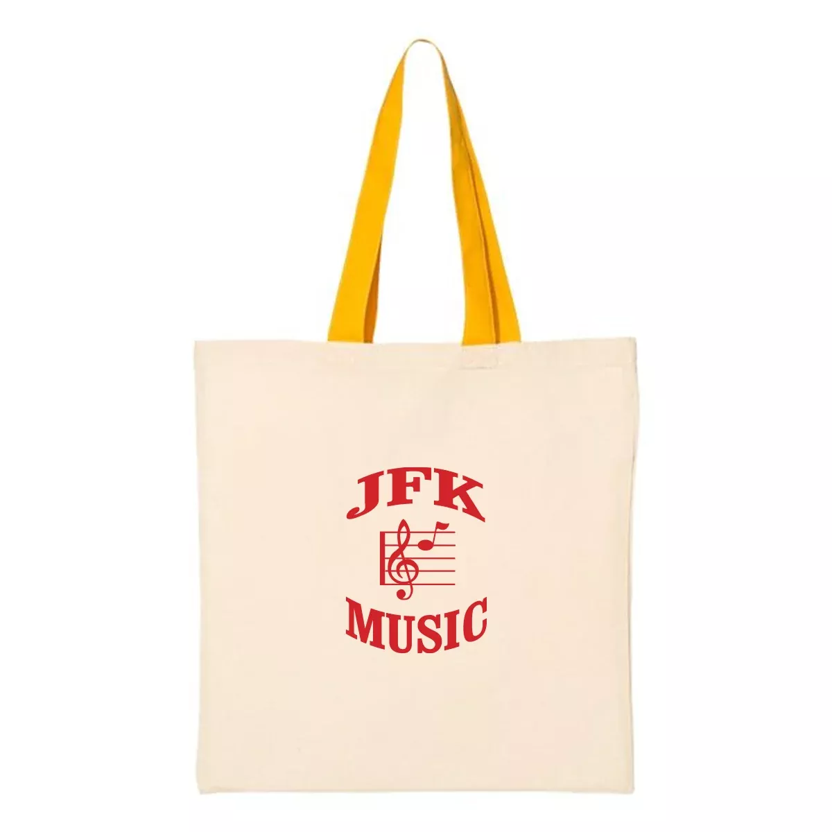 Economical Tote Bag with Color Handles, Printed