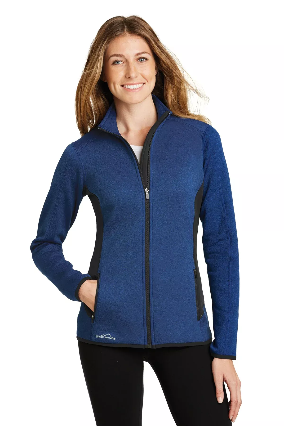 Eddie Bauer EB239 Women's Full-Zip Heather Stretch Fleece Jacket With Custom Embroidery