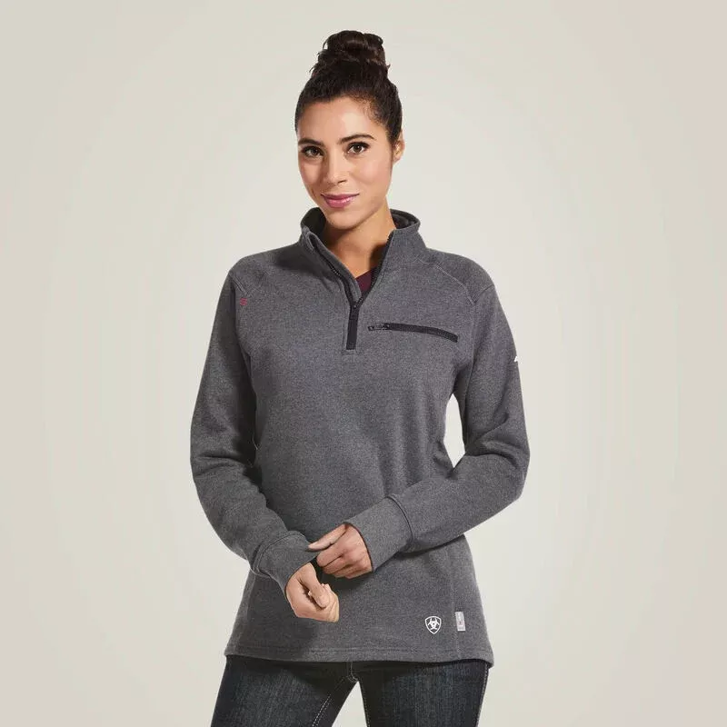 FR Rev 1/4 Zip Top - Charcoal Heather - Women - 10032841
