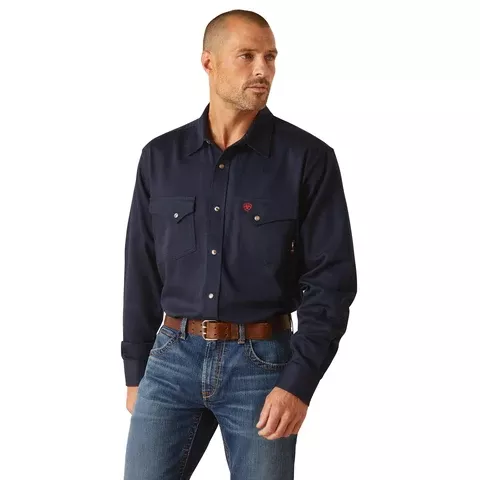 FRSolidClassic Fit Snap Work Shirt - 10048489