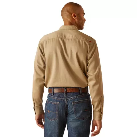 FRSolidClassic Fit Snap Work Shirt - Khaki - 10048445