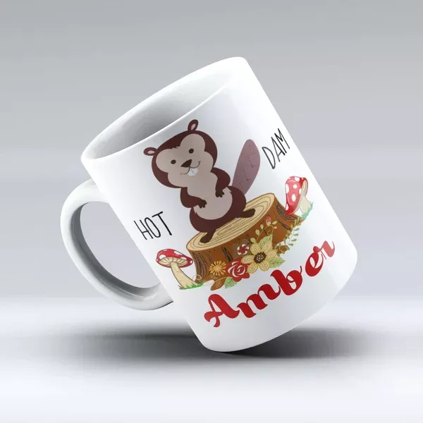 Funny Coffee Mug - Beaver Coffee Mug - Hot Dam - 150tees