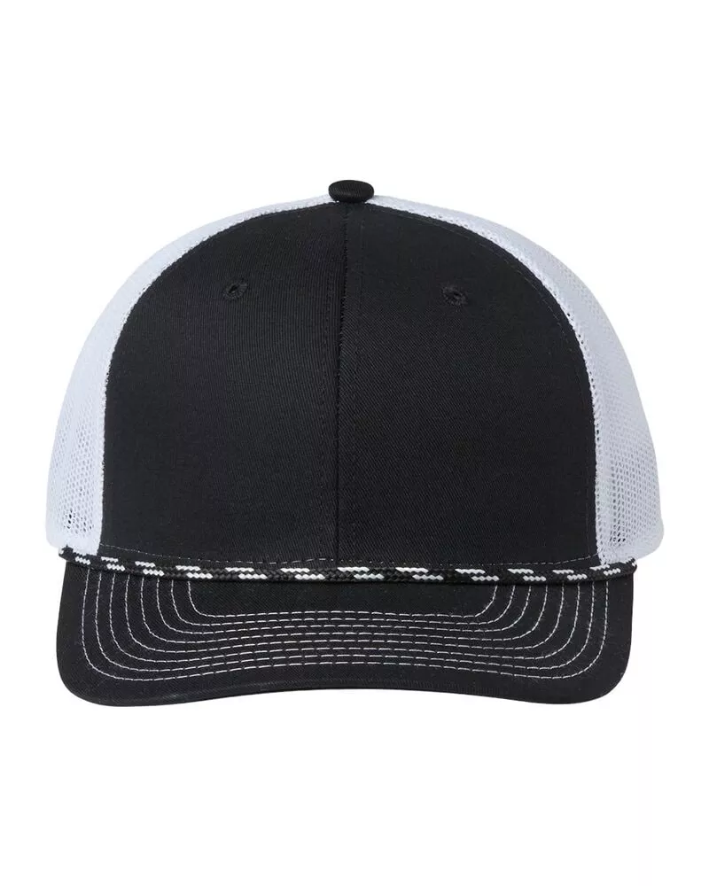 The Game GB452R - Everyday Rope Trucker Cap - Black/ White