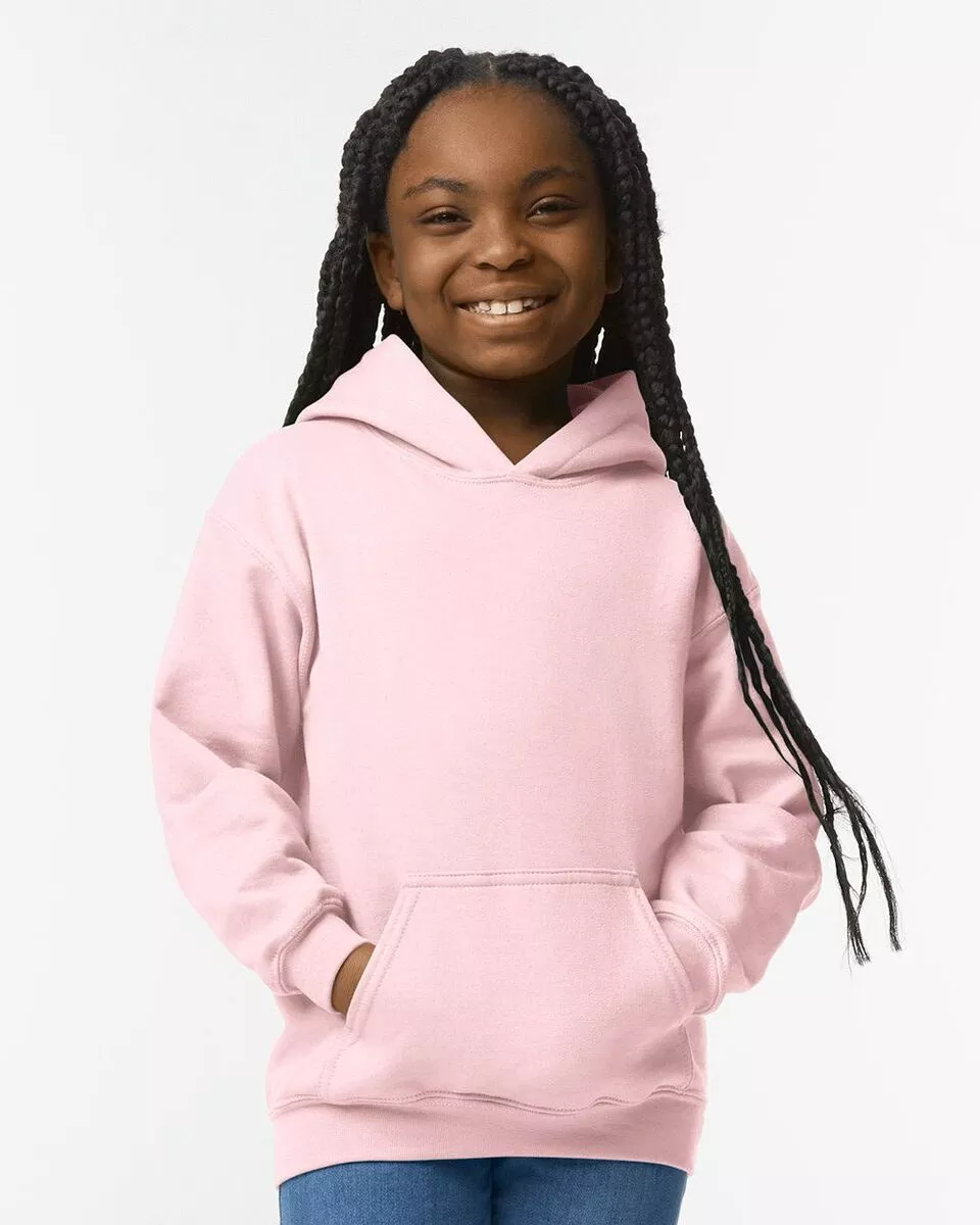 Gildan 18500B - YOUTH HOODED SWEATSHIRT 8 oz. - White