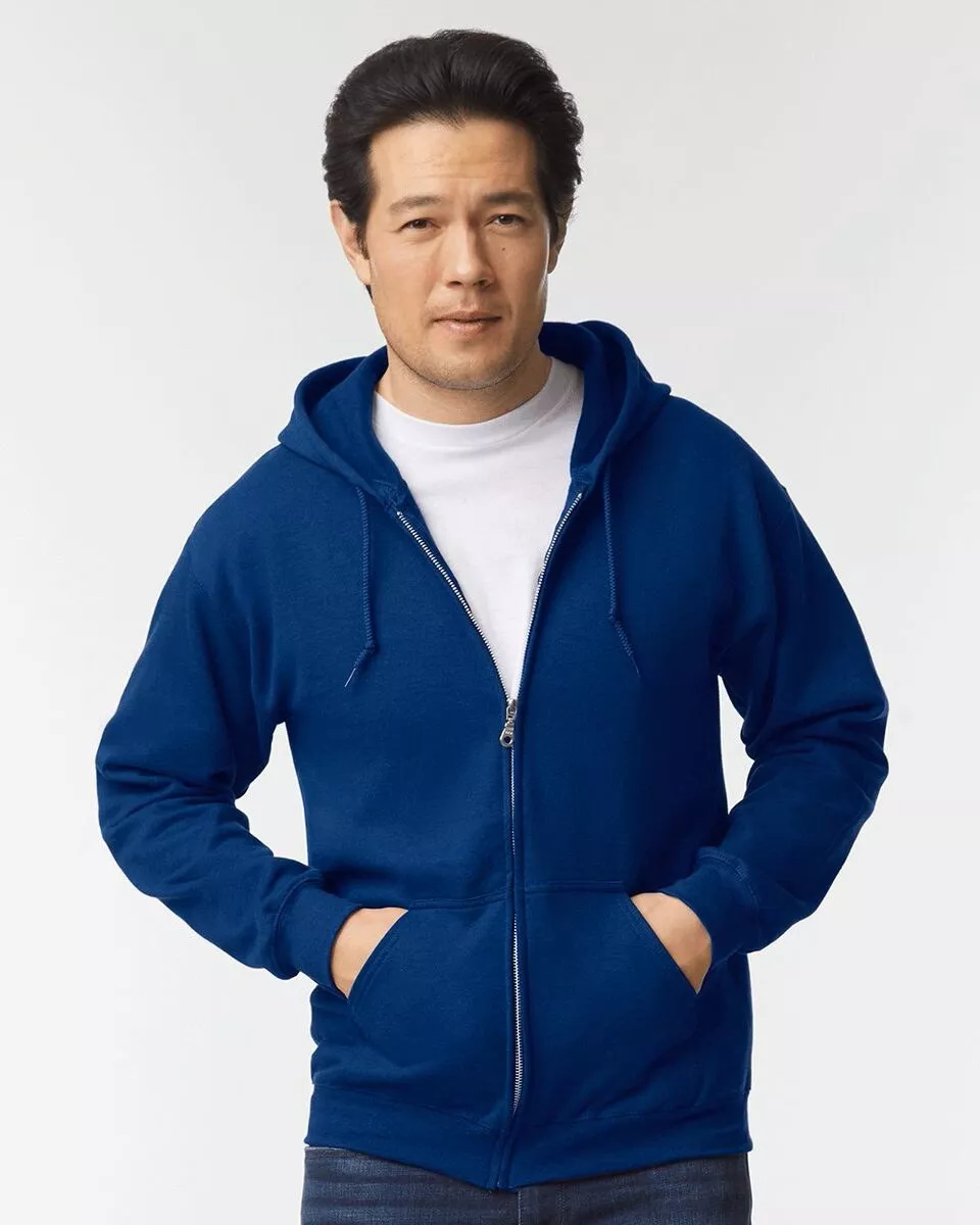 Gildan 18600 - FULL ZIP HOODED SWEATSHIRT 8 oz. - White