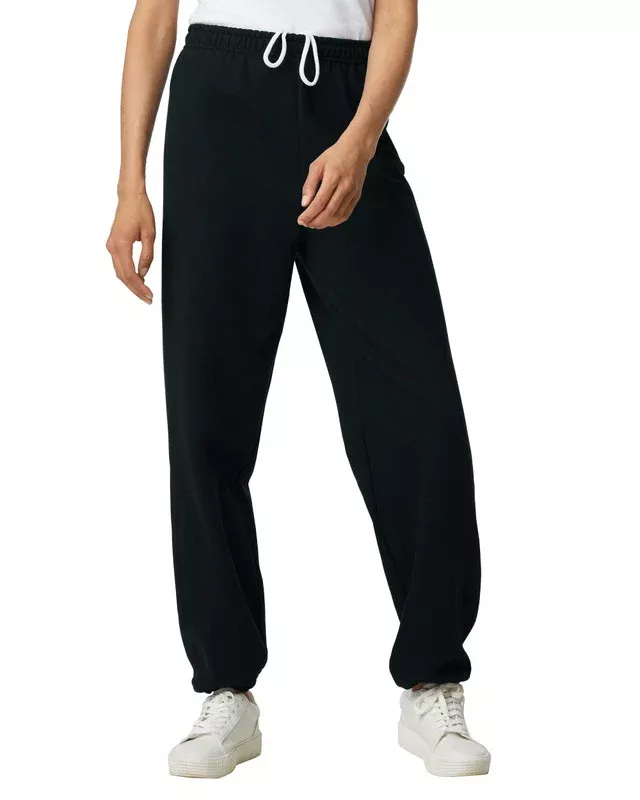 Gildan Men's Fleece Elastic Bottom Sweatpants, Black