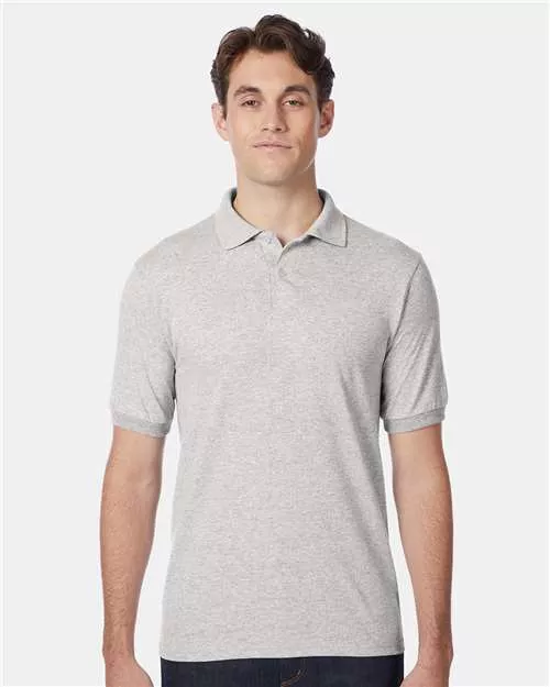 Hanes 054X Ecosmart Jersey Polo With Custom Embroidery