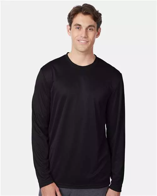 Hanes 482L Cool DRI Long Sleeve Performance T-Shirt With Custom ScreenPrint