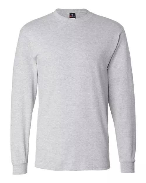 Hanes 5186 Beefy-T Long Sleeve T-Shirt With Custom ScreenPrint