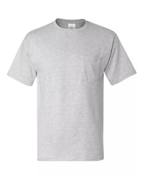 Hanes 5590 Authentic Pocket T-Shirt With Custom ScreenPrint
