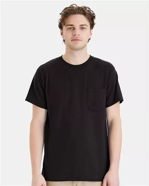 Hanes W110 Workwear Pocket T-Shirt With Custom ScreenPrint
