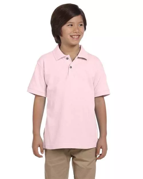 Harriton M200Y Youth Short-Sleeve Polo With Custom Embroidery