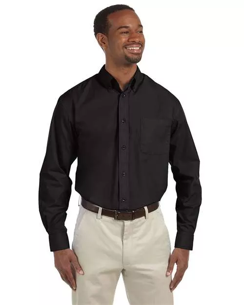 Harriton M510T Men's Tall Essential Poplin With Custom Embroidery