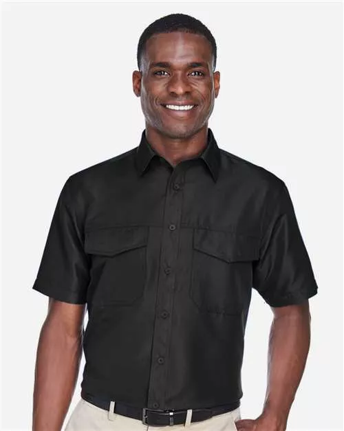 Harriton M580 Men's Key West Short Sleeve Performance Staff Shirt With Custom Embroidery
