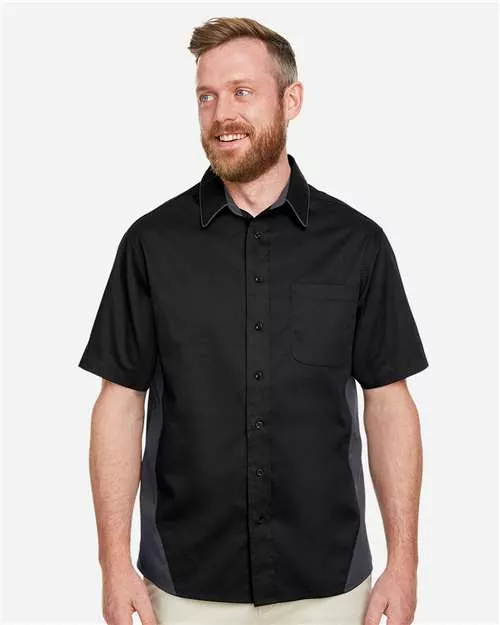 Harriton M586T Men's Tall Flash IL Colorblock Shirt With Custom Embroidery