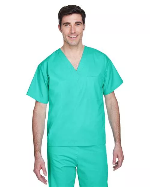 Harriton M897 Unisex Restore Scrub Top With Custom Embroidery