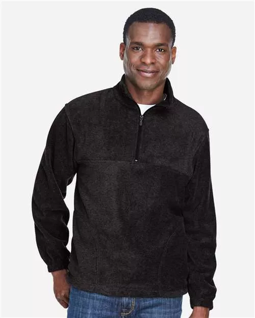 Harriton M980 Men's Fleece Quarter-Zip Pullover With Custom Embroidery