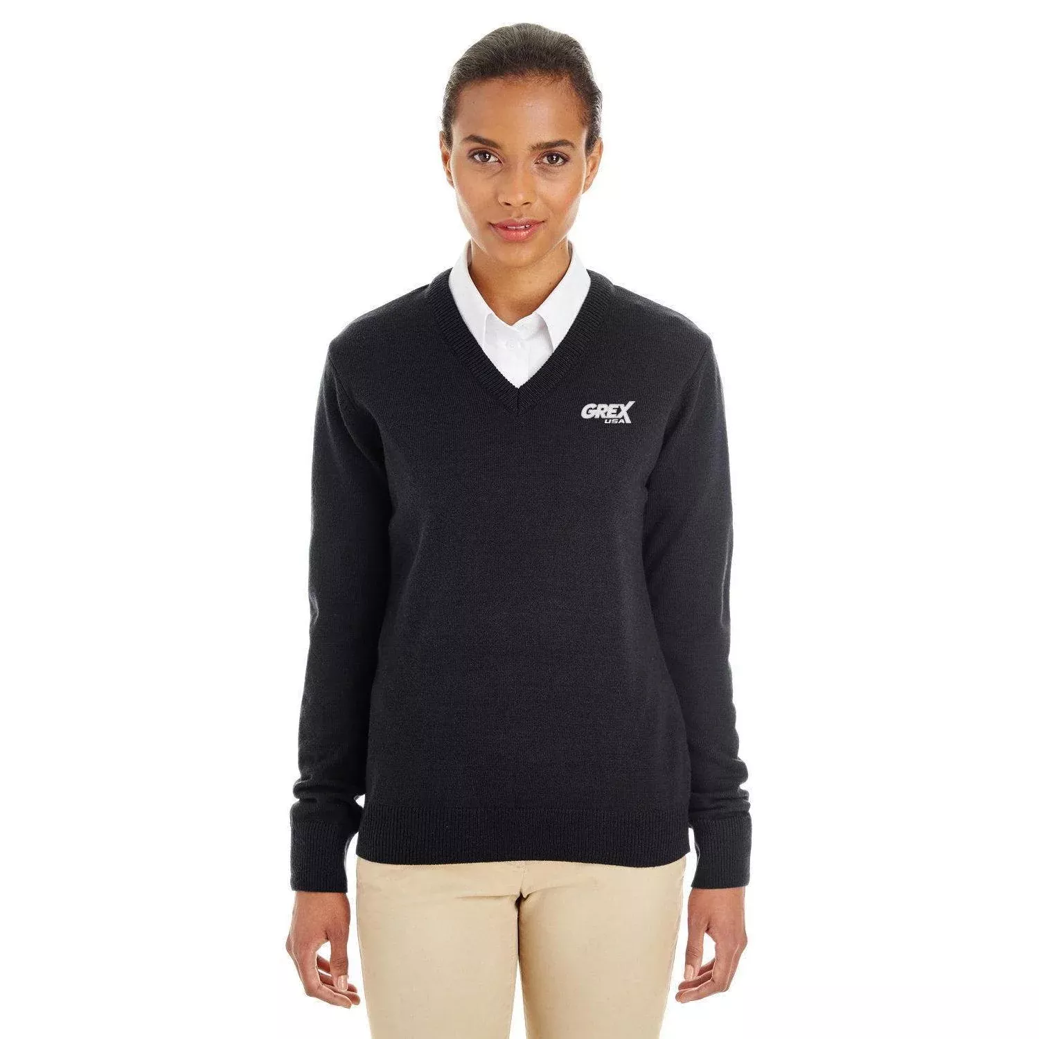 Harriton Women's Pilbloc V-Neck Sweater