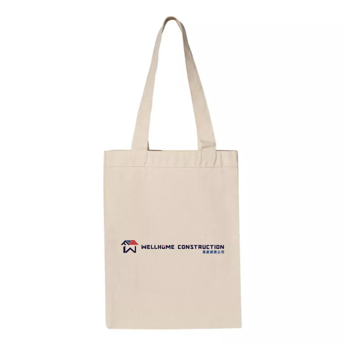 Heavy Canvas Gusset Shopping Tote Bag, Printed