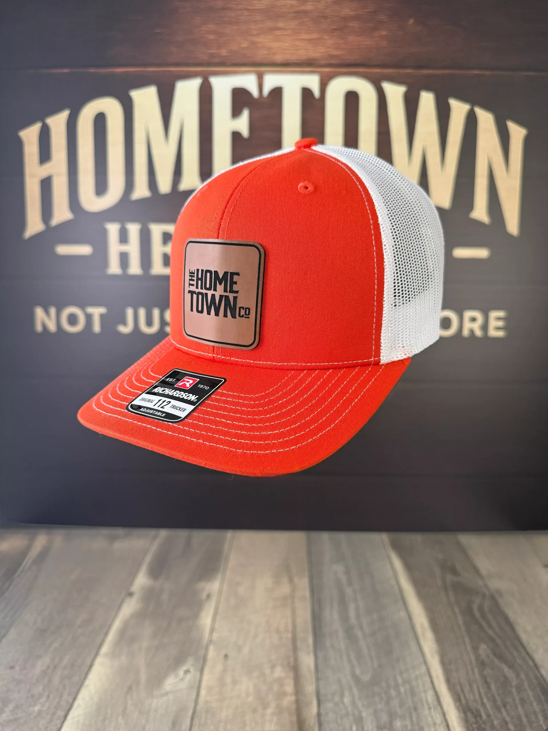 The Hometown Co Trucker Hat - Orange & White