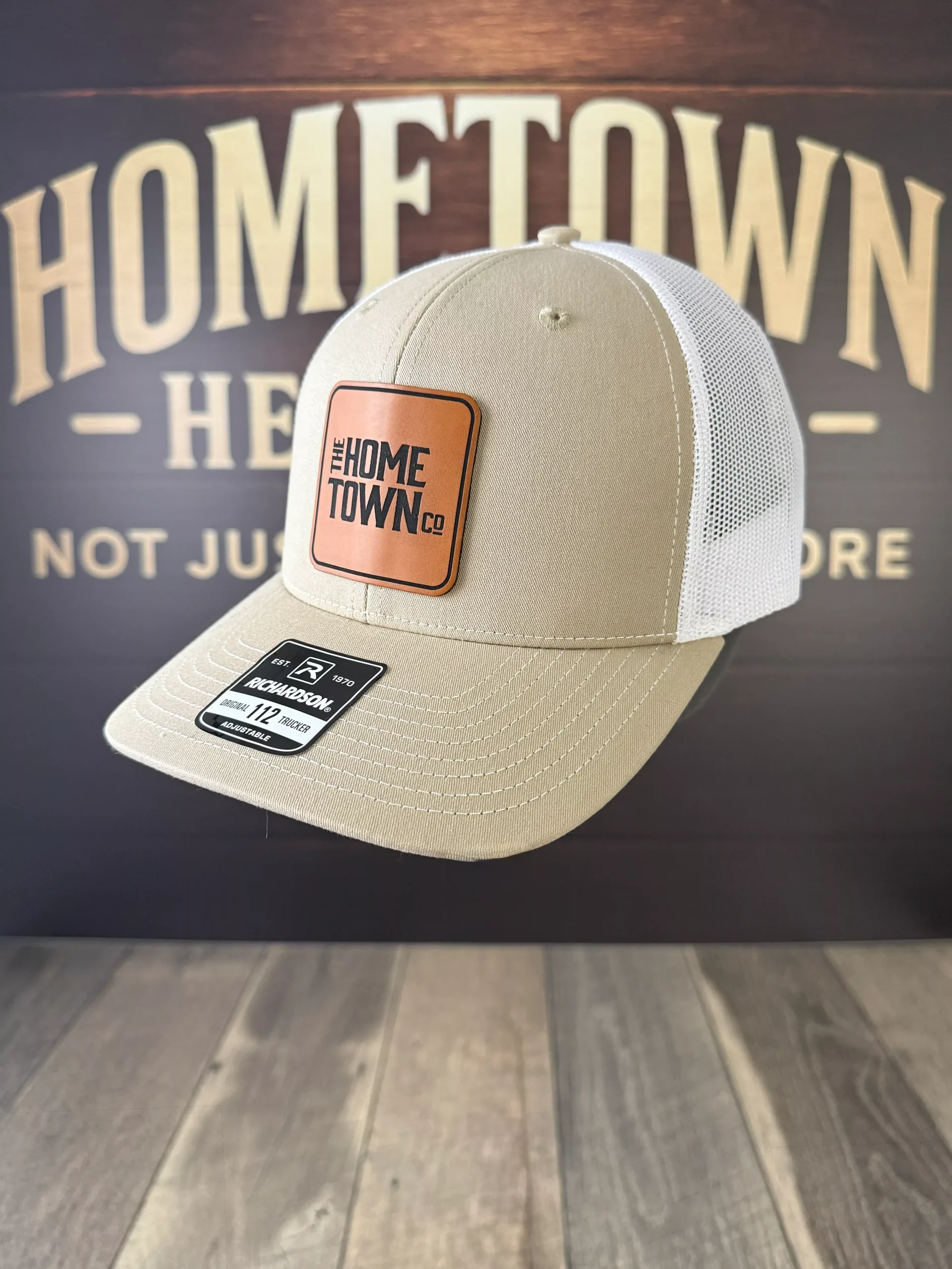 The Hometown Co Trucker Hat - Tan & White