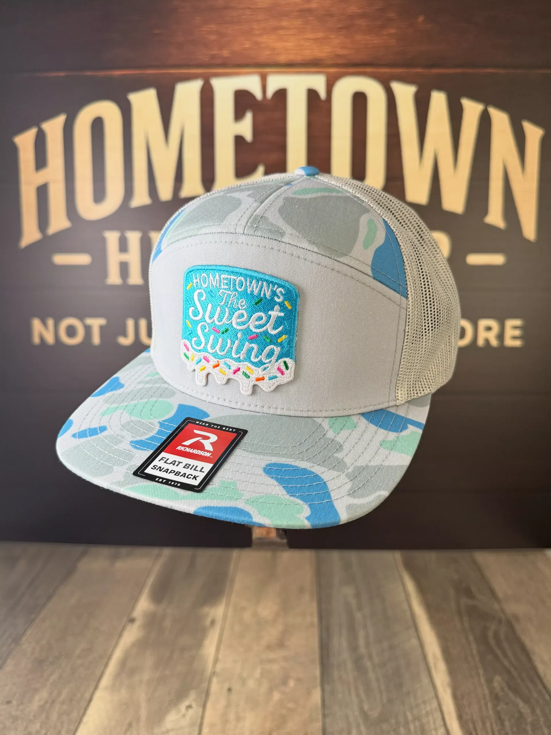 Hometown's Sweet Swing - Gray Blue Camo Snapback Hat