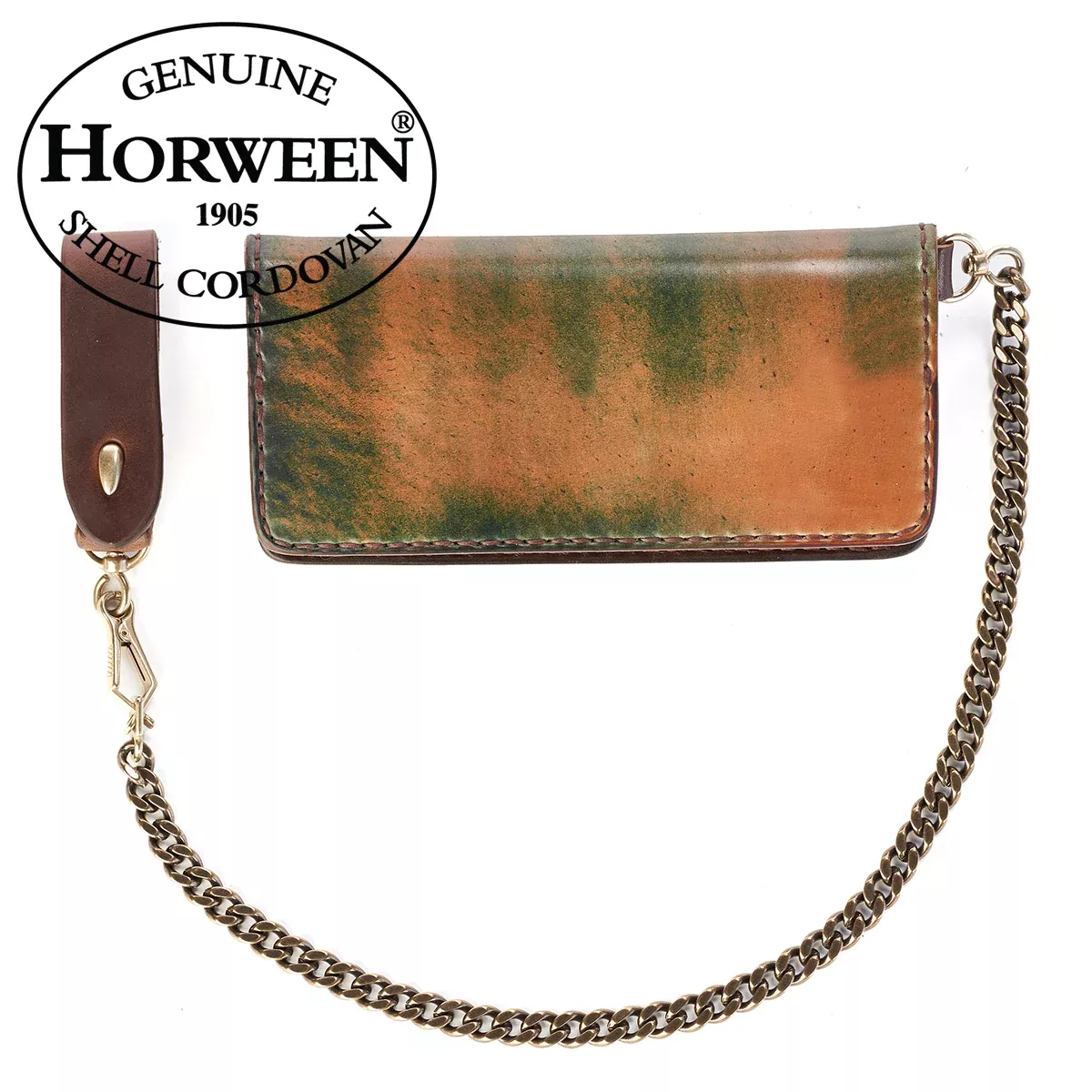 Horween Marbled Shell Chain Wallet No.9