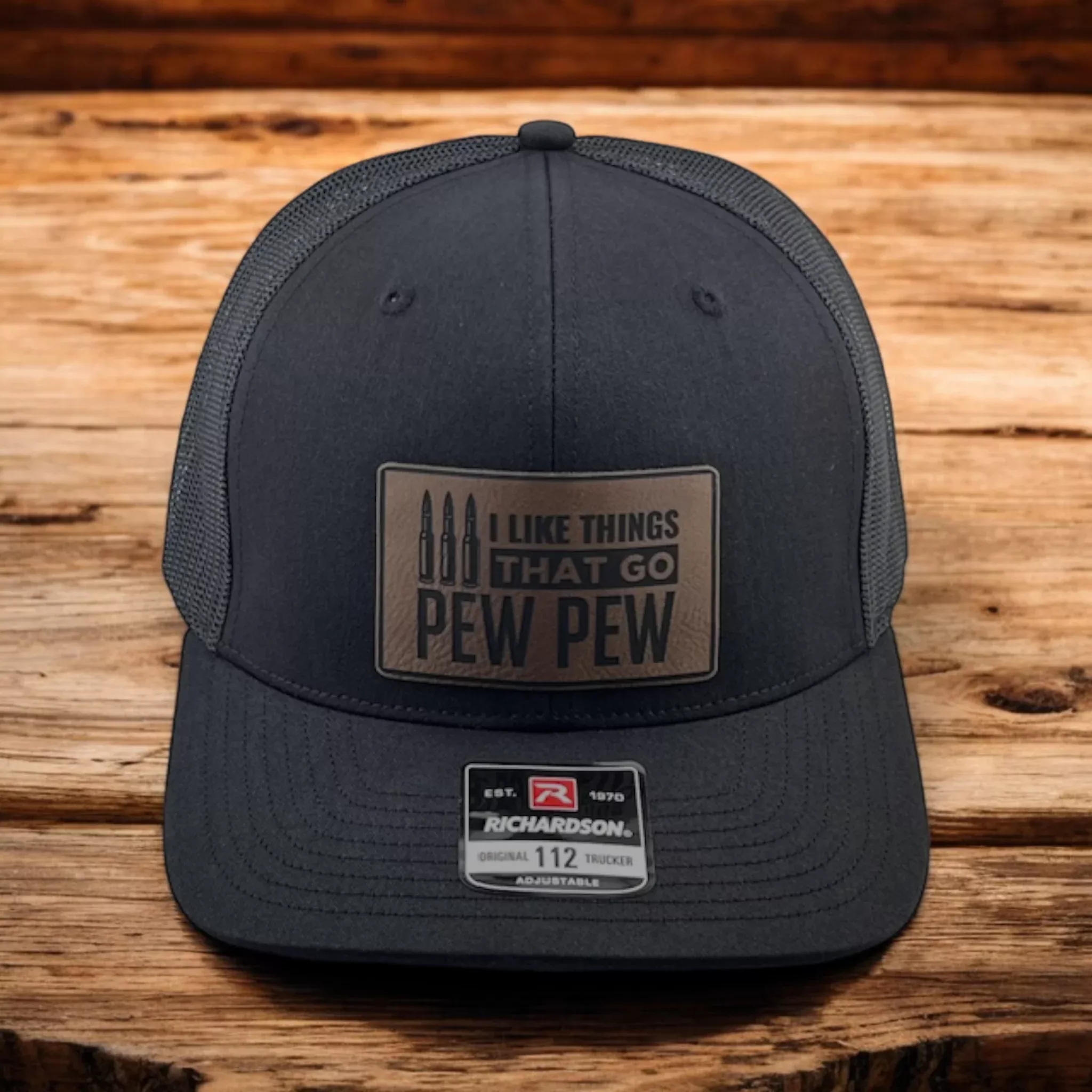 I Like Things That Go Pew Pew Richardson 112 Patch Trucker Hat