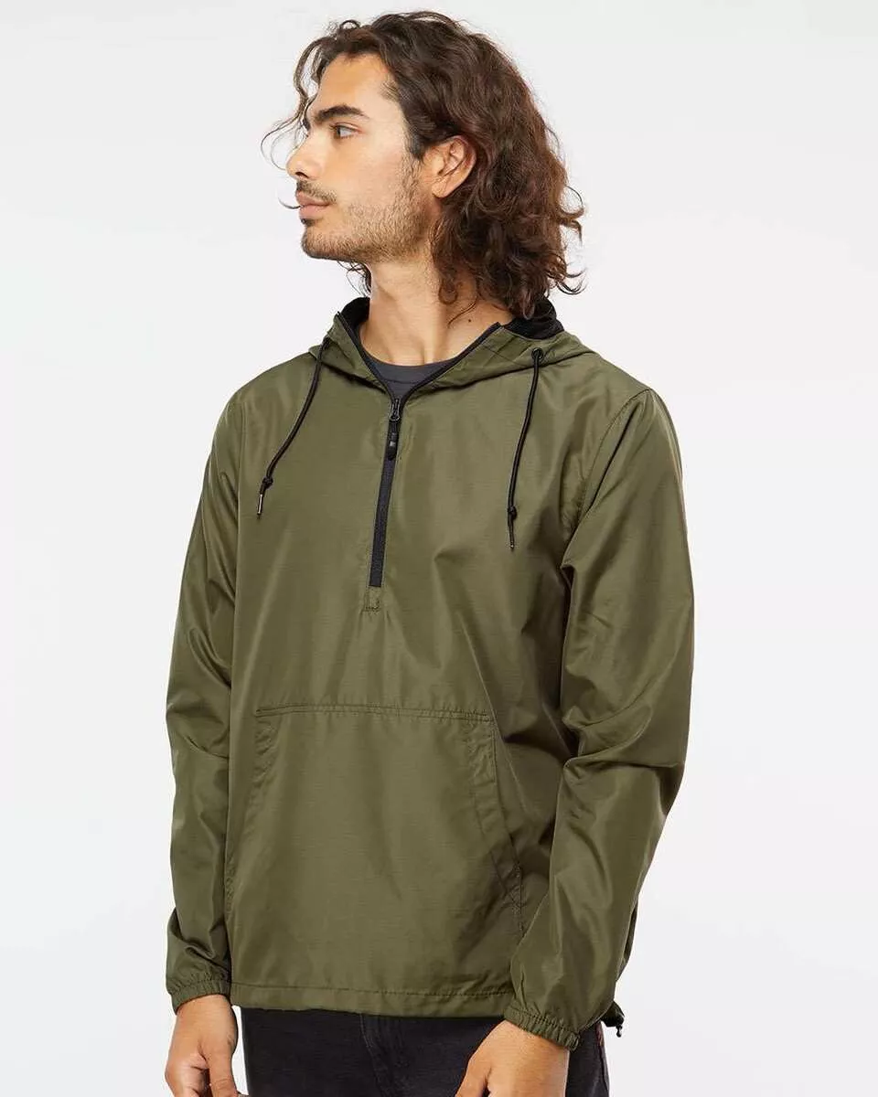Independent Trading Co. EXP54LWP Unisex Lightweight Quarter-Zip Windbreaker Pullover Jacket