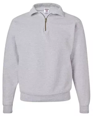 Jerzees 4528M SUPER SWEATS Quarter-Zip Sweatshirt - Ash / M