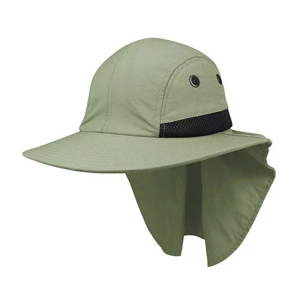 Juniper J7002A 4 Panel Flap Cap with Wide Brim