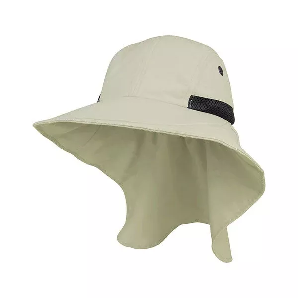 Juniper J7213A Men's Nylon Wide Brim Flap Cap