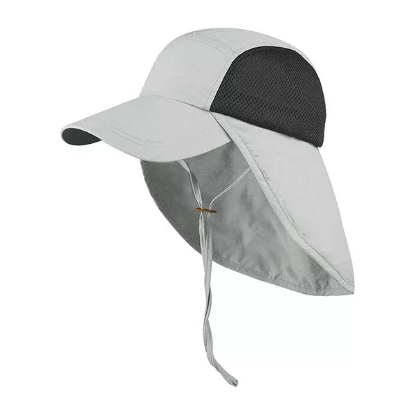 Juniper J7222 Taslon UV Cap with Flap & Chin Cord