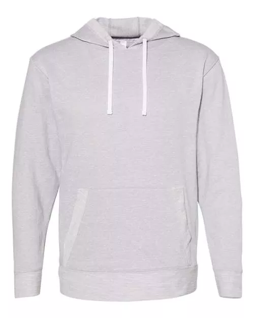 LAT 6779 Harborside Mélange French Terry Hooded Pullover With Custom Screenprint