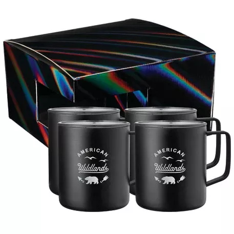 Leeds 1628-62 Rover Camp Mug 14oz Powder coated 4 in 1 Gift Set
