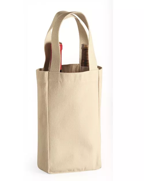 Liberty Bags – 10 Ounce Cotton Canvas Double Bottle Wine Tote