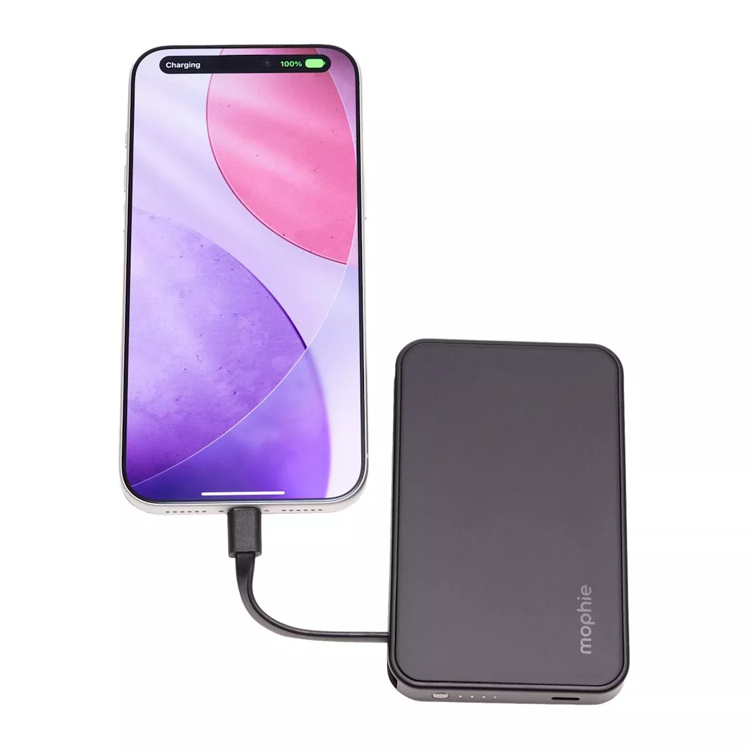 mophie - 5,000 mAh Powerstation Plus Mini w/ Integrated USB-C Cable