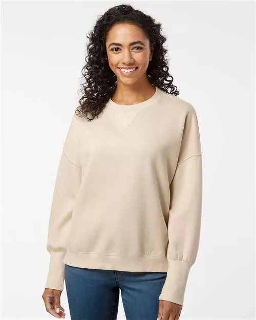 MV Sport W22712 Women's Sueded Fleece Crewneck Sweatshirt With Custom Screenprint
