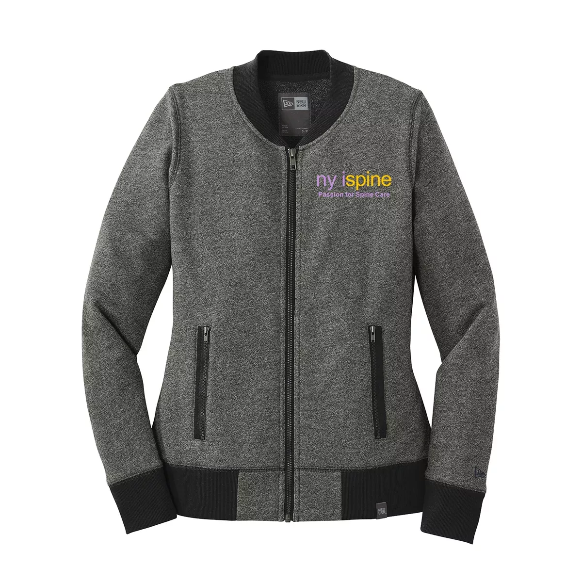 New Era Women's French Terry Baseball Full-Zip, Full Color