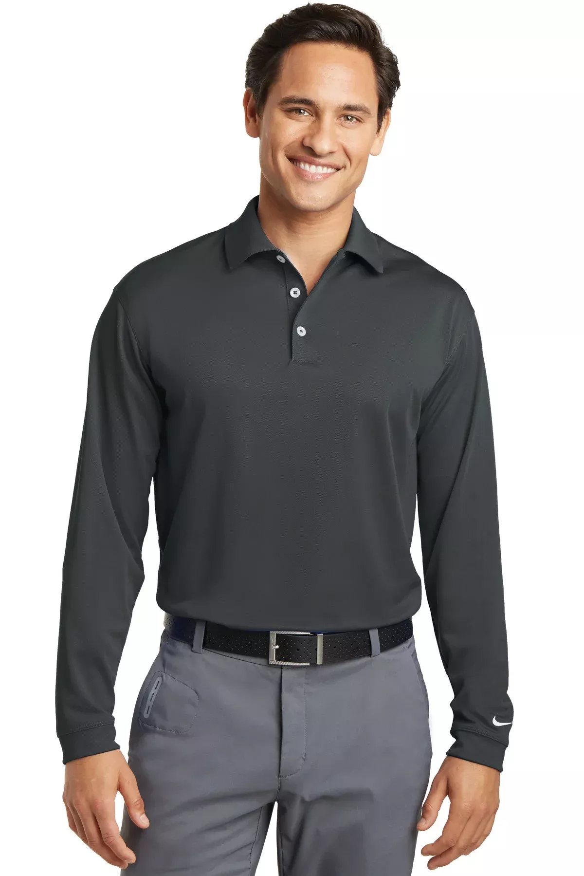 Nike 604940 Tall Long Sleeve Dri-FIT Stretch Tech Polo With Custom Embroidery