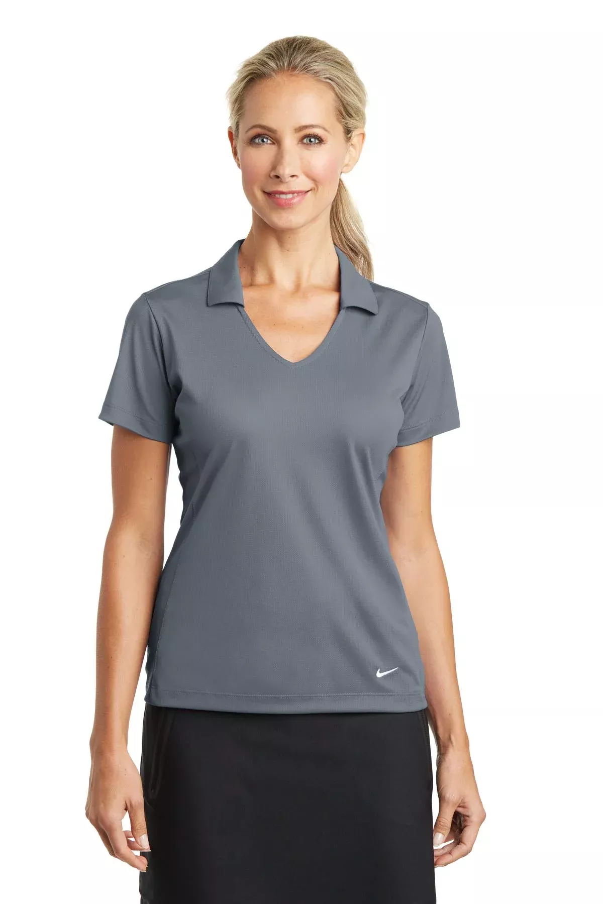 Nike 637165 Women's Dri-FIT Vertical Mesh Polo With Custom Embroidery