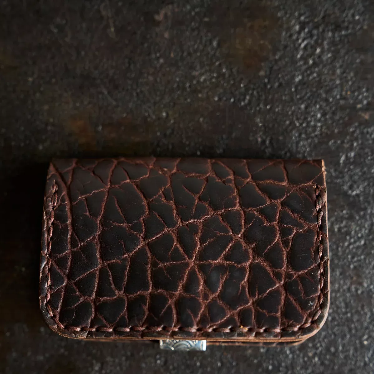 No.14 Heritage Silver Clip Wallet | Brown Bison