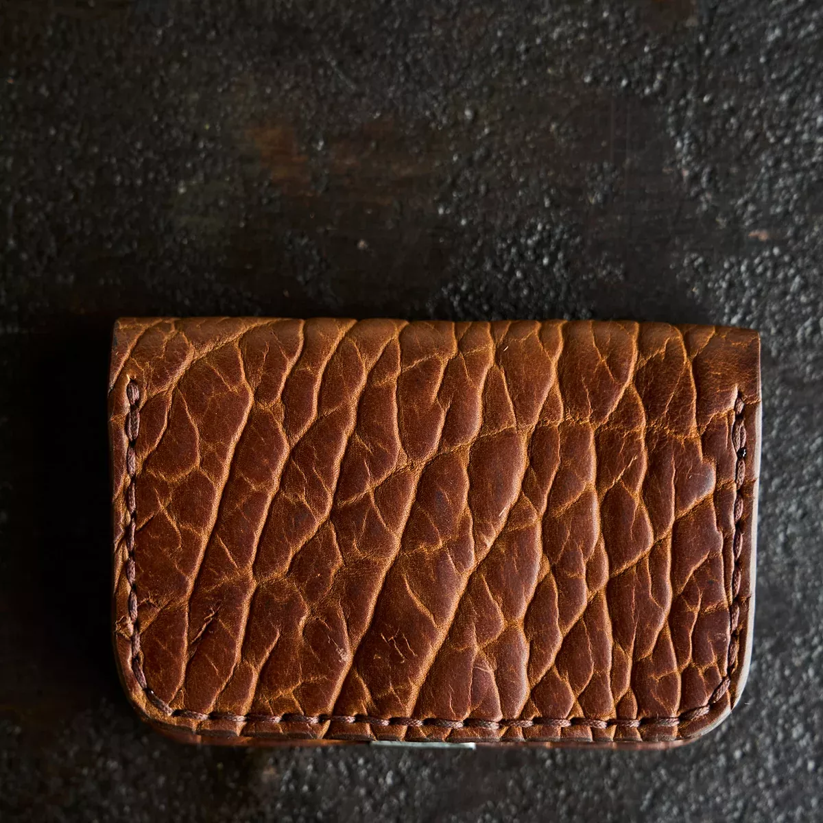 No.14 Heritage Silver Clip Wallet | Walnut Bison